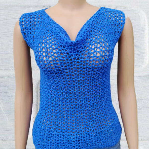 Crochet Cowl Neck Top Crochet Cowl Neck Top