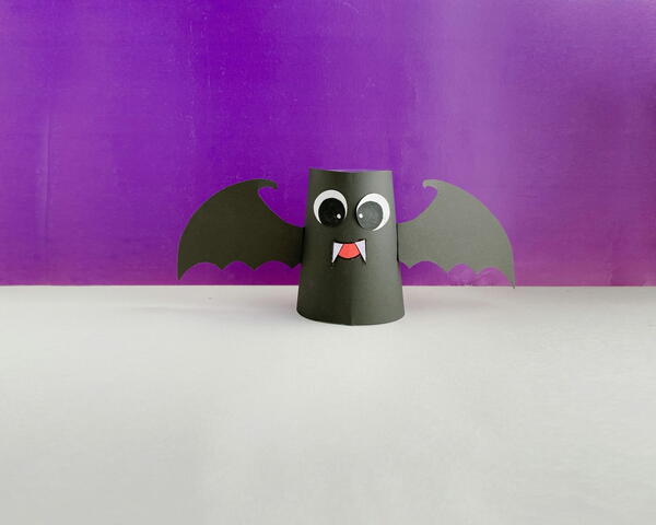 Easy Plastic Cup Halloween Bat Craft Easy Plastic Cup Halloween Bat Craft