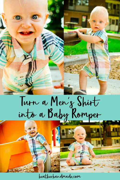 Turn A Mens Shirt Into A Baby Romper With A Free Sewing Pattern Turn A Men’s Shirt Into A Baby Romper With A Free Sewing Pattern