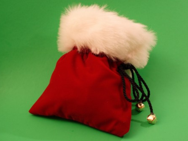 Santas Velvet Drawstring Pouch Santas Velvet Drawstring Pouch