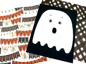 Halloween Paper Ghost Craft For Kids