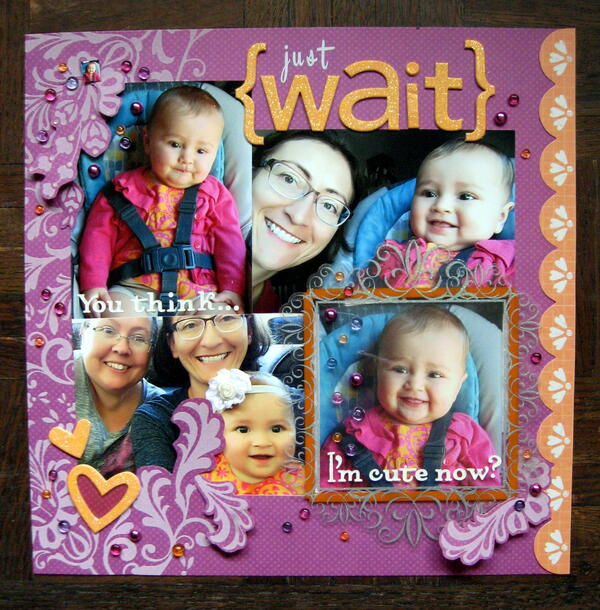 A Simple Baby Scrapbook Layout A Simple Baby Scrapbook Layout