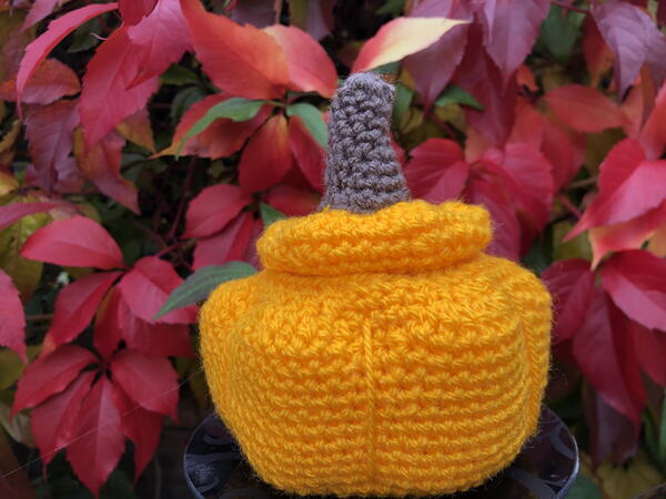 Crochet Pumpkin Pot Crochet Pumpkin Pot