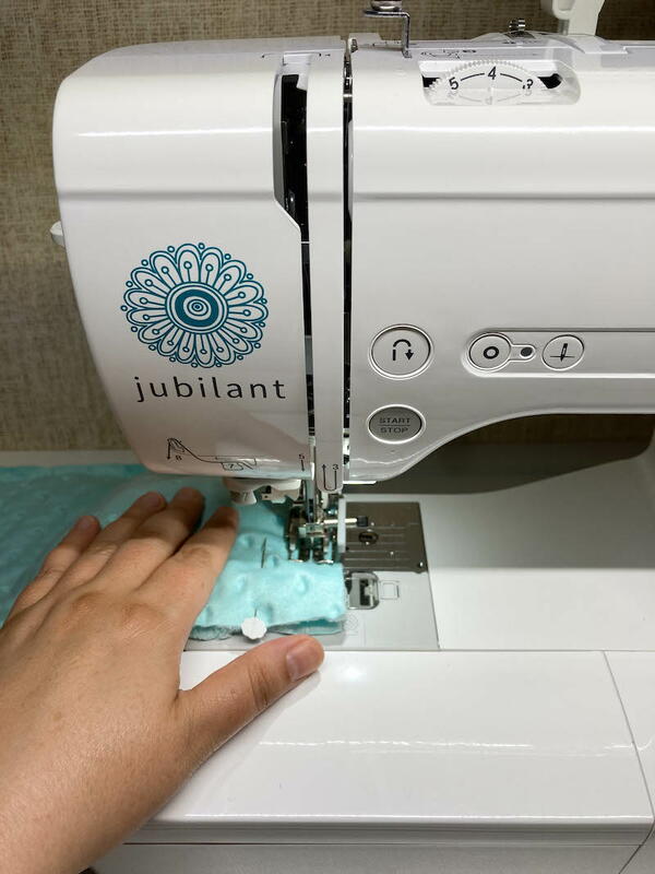 Preemie Cuddle Blanket for Charity being sewn