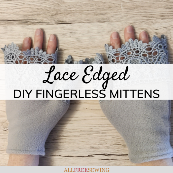 Lace Edged Fingerless Gloves