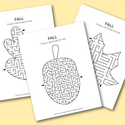Printable Fall Mazes Printable Fall Mazes