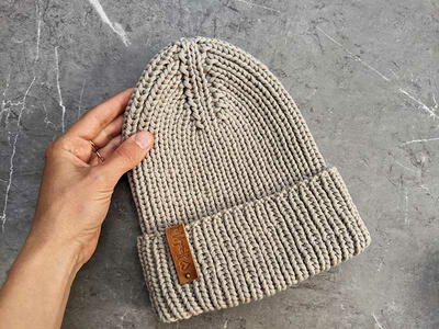 Dove Ribbed Knit Hat