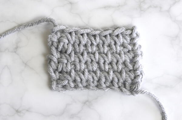 Crochet waistcoat stitch in rows