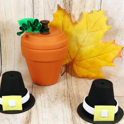 Thanksgiving Craft With Clay Pots Thanksgiving Craft With Clay Pots