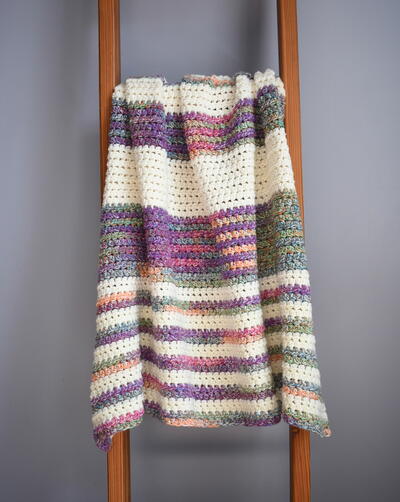 Sunset Stripes Crochet Blanket
