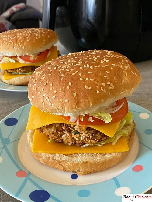 Air Fryer Kfc Zinger Burger Air Fryer Kfc Zinger Burger