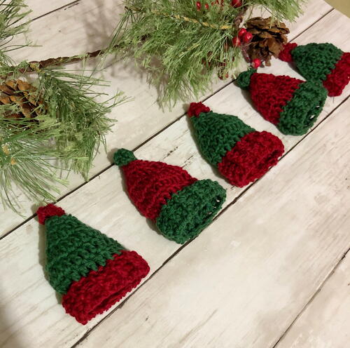 Miniature Christmas Crochet Hat Miniature Christmas Crochet Hat