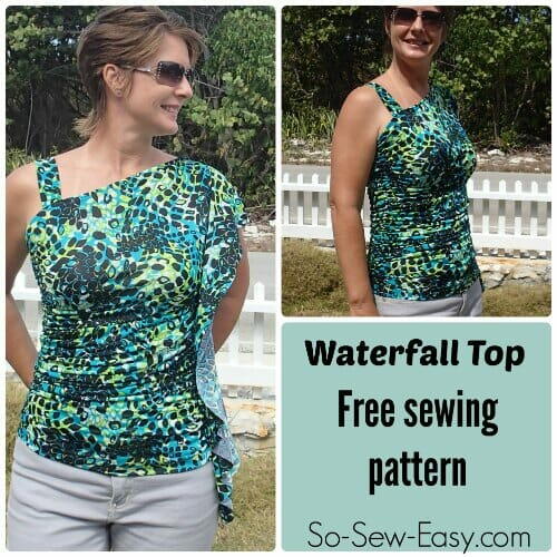 Waterfall Top Free Sewing Pattern Waterfall Top Free Sewing Pattern