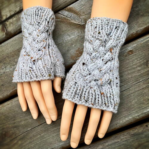 Cable Fingerless Gloves Cable Fingerless Gloves