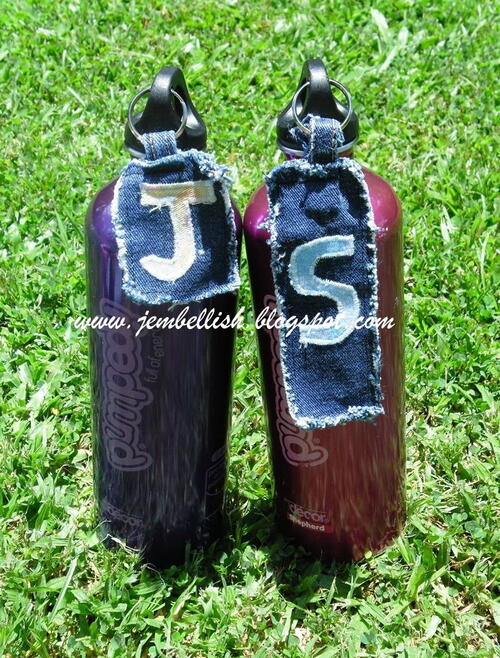 Recycled Denim Initial Keychain Recycled Denim Initial Keychain