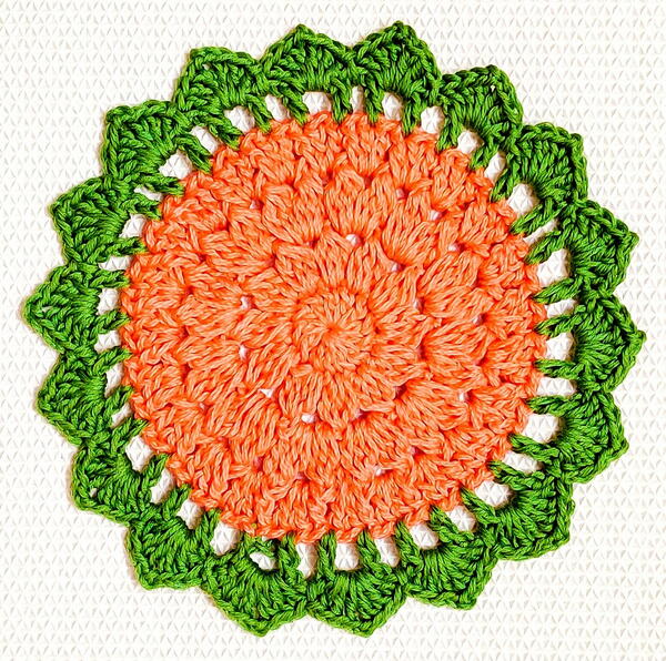 Pumpkin Spice Doily Potholder Pumpkin Spice Doily Potholder