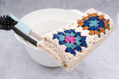 Granny Square Dish Towel 