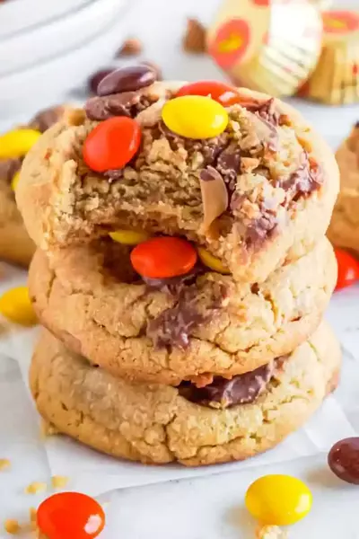 Reese’s Pieces Peanut Butter Chip Cookies