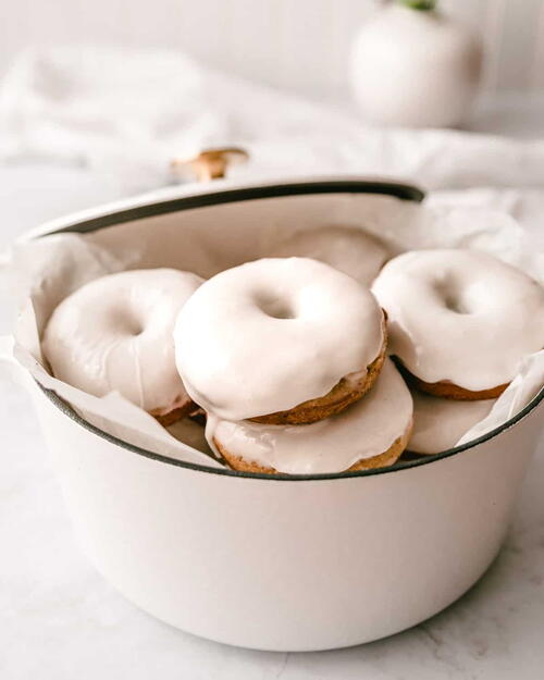 Baked Donuts With Vanilla Glaze Baked Donuts With Vanilla Glaze