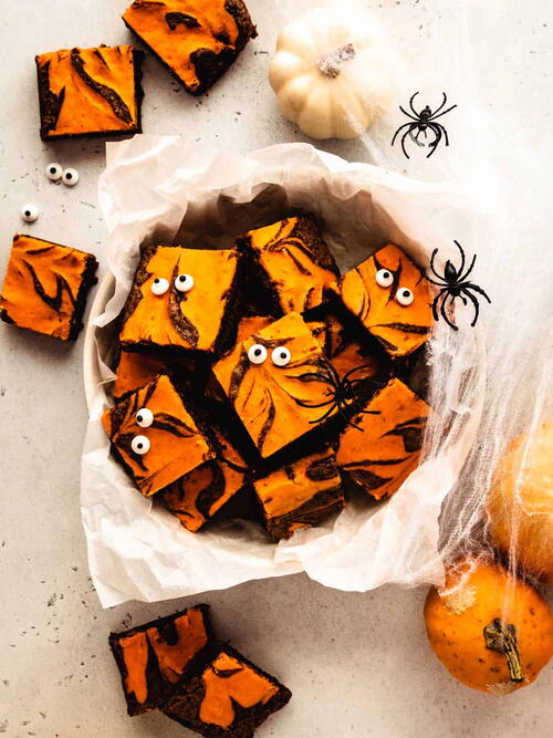 Halloween Cream Cheese Brownies Halloween Cream Cheese Brownies