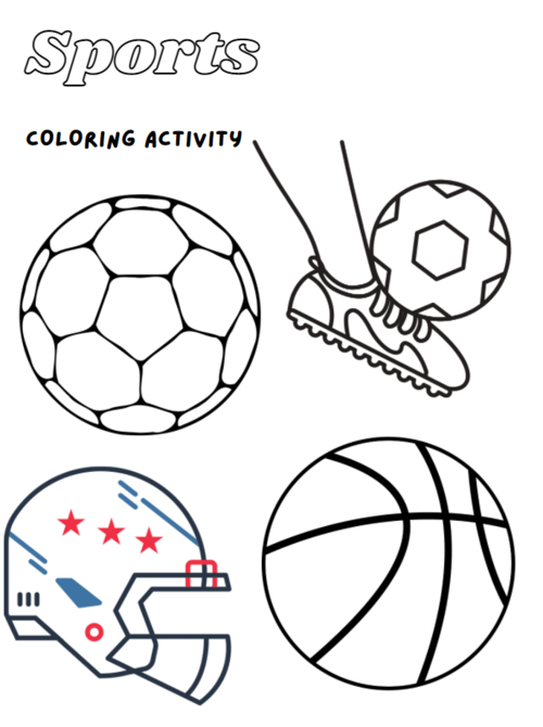 Sports Coloring Page Sports Coloring Page