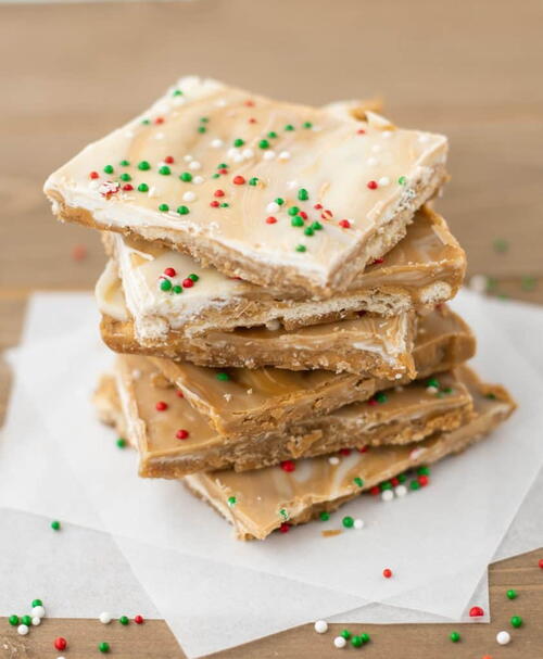 Biscoff White Chocolate Saltine Toffee Biscoff White Chocolate Saltine Toffee