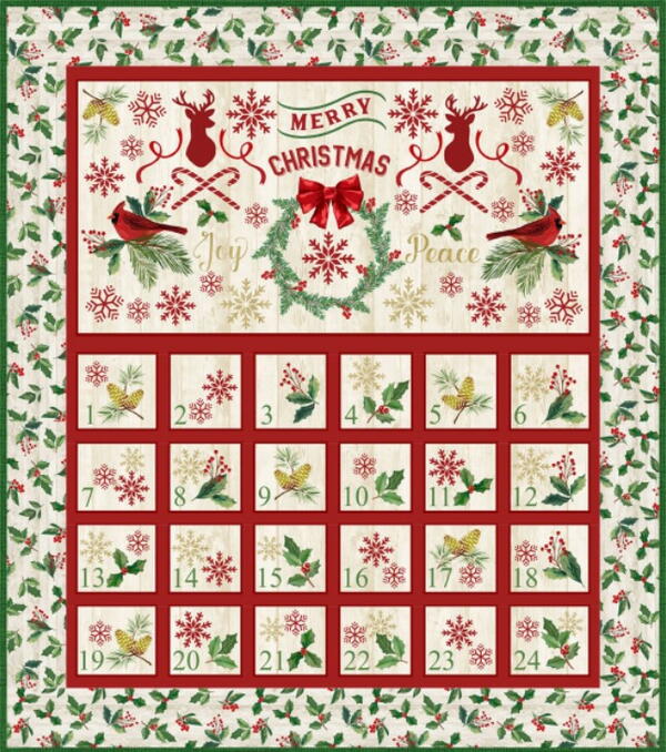 Timeless Treasures Advent Calendar Quilt Timeless Treasures Advent Calendar Quilt