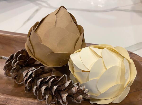 Diy Paper Pinecones Diy Paper Pinecones