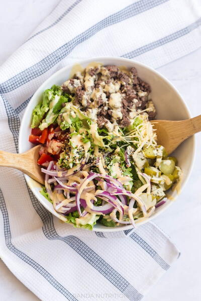 Easy Cheeseburger Salad Easy Cheeseburger Salad