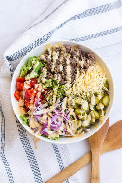 Easy Cheeseburger Salad Easy Cheeseburger Salad