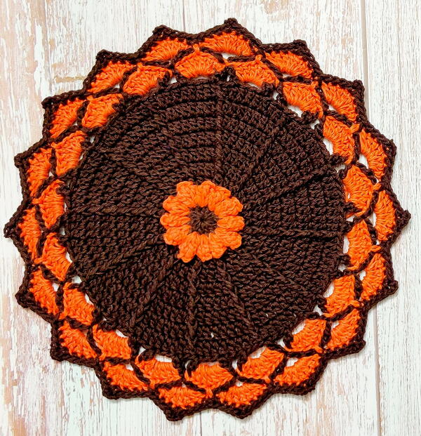 Fall Decor Autumn Crochet Placemat Fall Decor Autumn Crochet Placemat