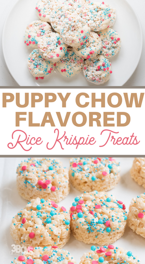 Yummy Puppy Chow Rice Krispie Treats