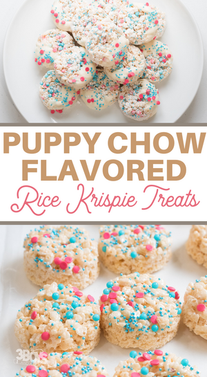 Yummy Puppy Chow Rice Krispie Treats Yummy Puppy Chow Rice Krispie Treats