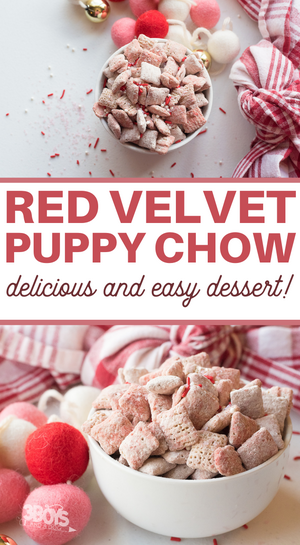 Crazy Good Red Velvet Puppy Chow Recipe Crazy Good Red Velvet Puppy Chow Recipe
