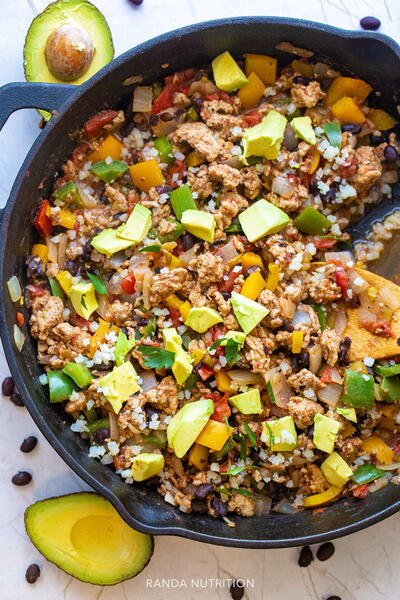 Turkey Taco Skillet With Cauliflower Rice Turkey Taco Skillet With Cauliflower Rice
