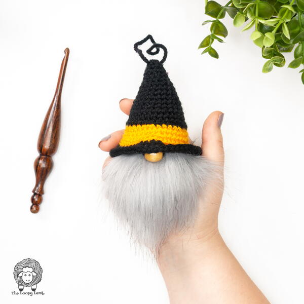 Crochet Witch Gnome Ornament Crochet Witch Gnome Ornament