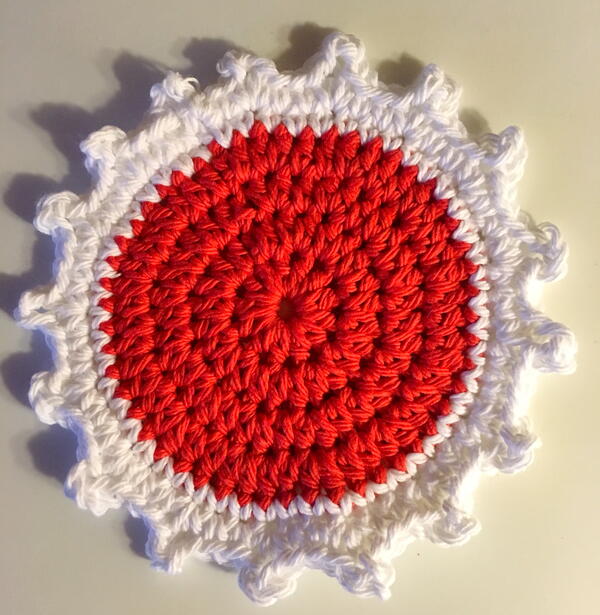 Crochet Christmas Coaster Pattern Crochet Christmas Coaster Pattern