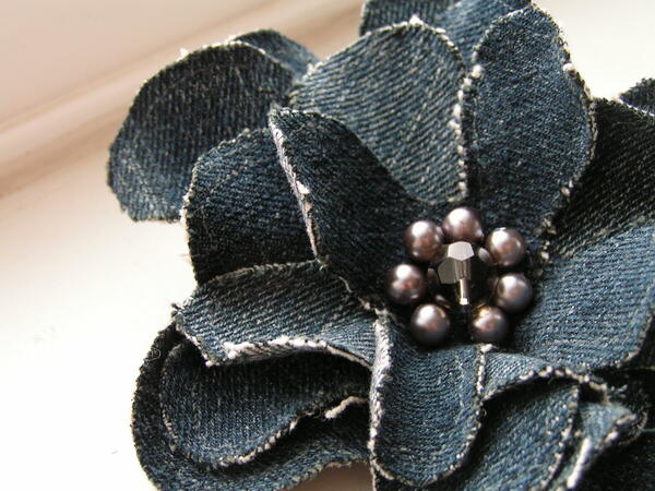 Denim Flower Corsage Denim Flower Corsage