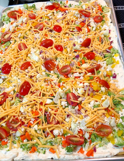 Cold Crescent Veggie Pizza Appetizer Cold Crescent Veggie Pizza Appetizer