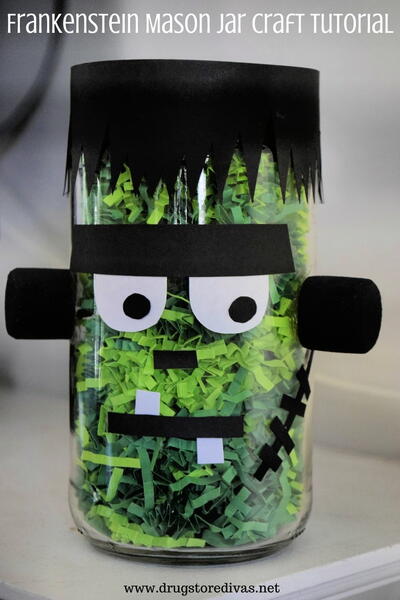 Frankenstein Mason Jar Craft Frankenstein Mason Jar Craft