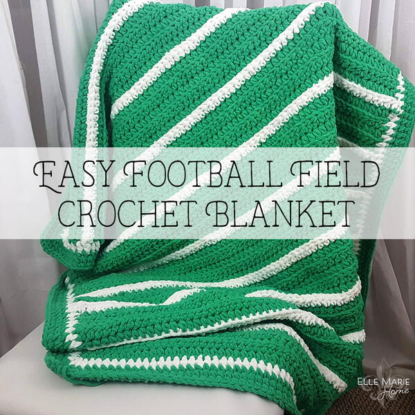 Easy Football Field Crochet Blanket Easy Football Field Crochet Blanket