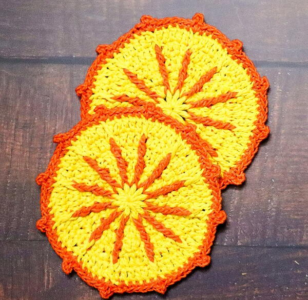 Sunshine Crochet Coasters Easy Crochet Tutorial