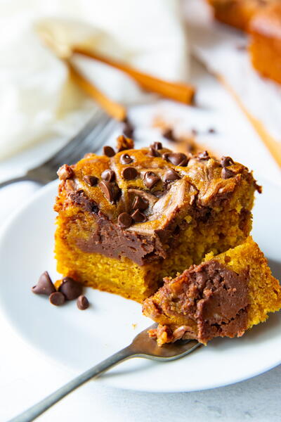 Chocolate Swirled Pumpkin Bars Chocolate Swirled Pumpkin Bars