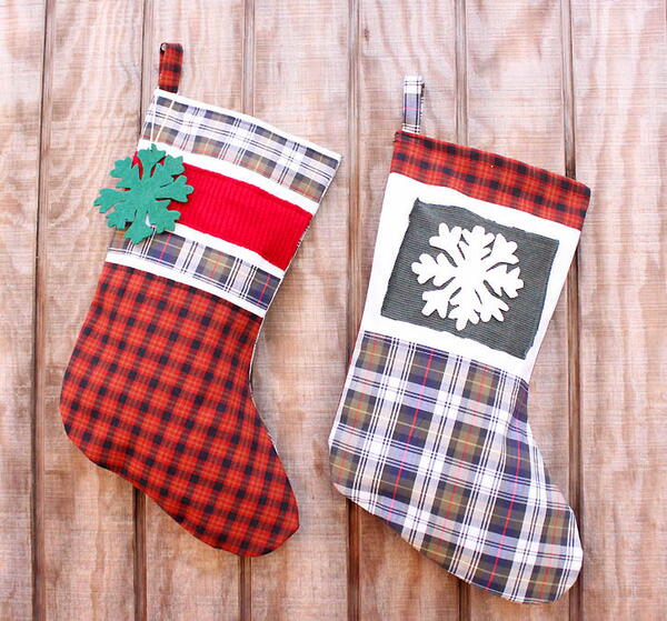 Rustic Upcycled Christmas Stocking Rustic Upcycled Christmas Stocking
