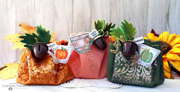 Felt and Foiled Pumpkin Treat Bags Felt and Foiled Pumpkin Treat Bags