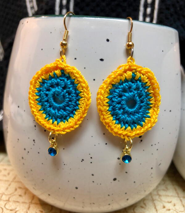 Beginner Crochet Circle Earrings Beginner Crochet Circle Earrings