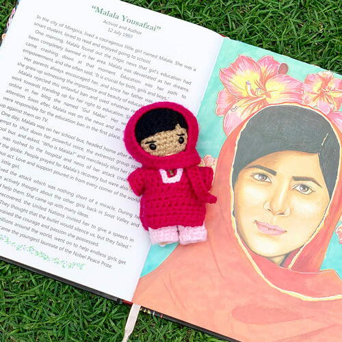 Malala Yousafzai Crochet Doll Malala Yousafzai Crochet Doll