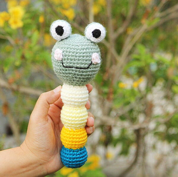 Frog Crochet Baby Rattle Frog Crochet Baby Rattle