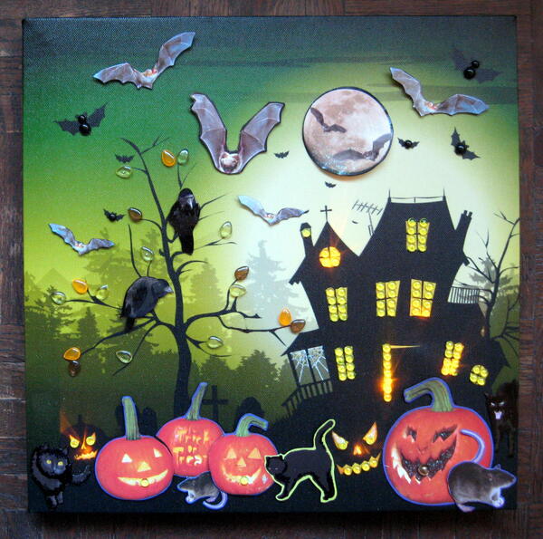 Embellish A Simple Halloween Canvas Embellish A Simple Halloween Canvas