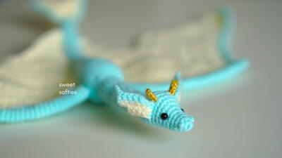 Mermaid Dragon Amigurumi Crochet Fantasy Wyvern